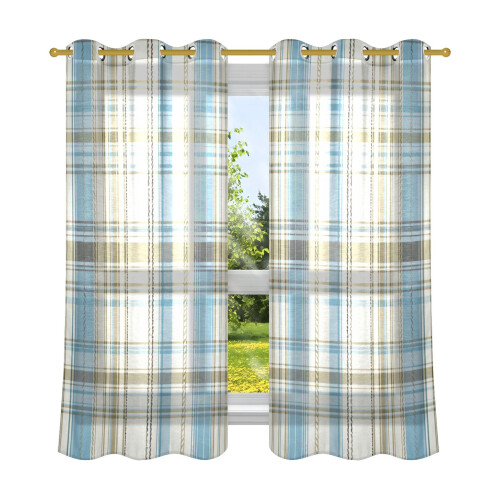 Blackout Curtains Thermal Insulated 2 Panels Light Blue