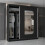 MN Furniture (Black, 203cm)  Sliding Door Wardrobe with Mirror 3