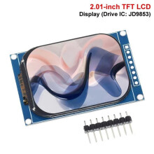 2.01 Inch TFT LCD Display Module JD9853 Driver IC 240x296 Resolution 8 Pin SPI Color LCD Screen for DIY Project