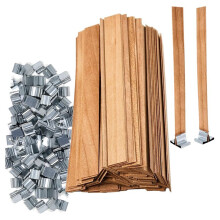 0.04'' 2X-Thicken Crackling Wood Wicks for Candle Making, Smokeless Wood Wicks, 100 Pcs