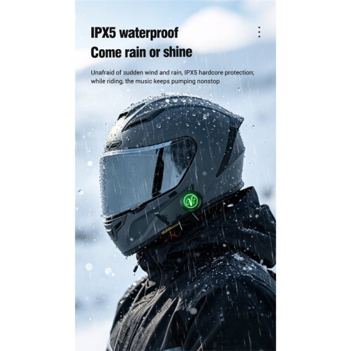 V2 Motorcycle Helmet  Intercom Headset IPX5 Waterproof  6.0, 520m Two Way Intercom, Noise Reduction 2
