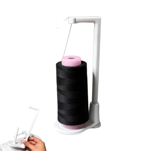 Large Capacity Thread Spool Stand for Sewing Machine - Steady Base for Smooth Feed Black