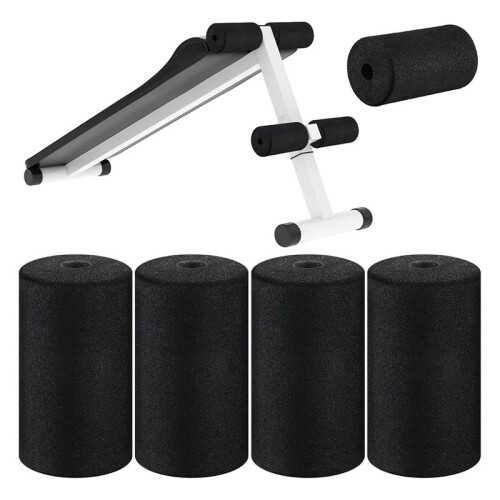 4 Pcs Foam Foot Pad Rollers Buffer Tube Cover for Exercise Machine Home Gym Equipment Replacement Pads 1