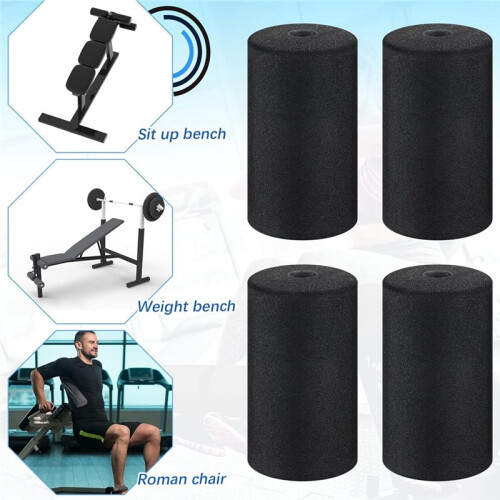 4 Pcs Foam Foot Pad Rollers Buffer Tube Cover for Exercise Machine Home Gym Equipment Replacement Pads 2