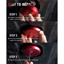 Jack Pucks Billet Aluminum Lifting Puck, Red, 4 Pack Anodized Jack Pad, Floor Jack Pad, for 1997-2025 Corvette