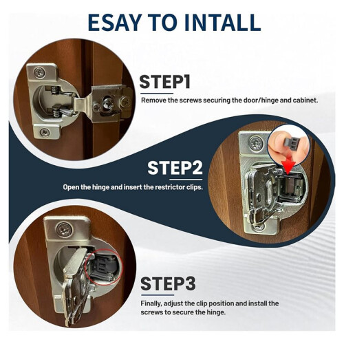 86 Degree Angle Restrictor Restriction Clips,Hinge Restrictors for Cabinet Doors,Face Frame Hinges Kitchen Cabinet Door