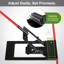 Golfjusteringsstavarhållare, Vinkelanpassad Golfträningshjälp, Viktad Golfsvingtränare med Metallstavar