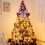 Candy Bows Hat Christmas Tree Topper Peppermint Ribbon 3