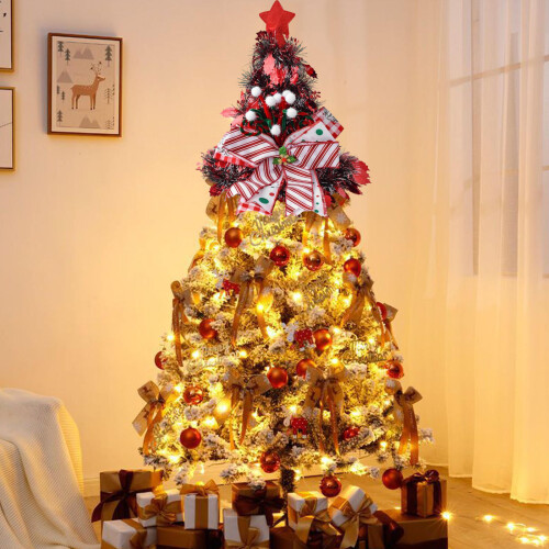Candy Bows Hat Christmas Tree Topper Peppermint Ribbon 2