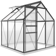 190 x 190cm Walk-In Polycarbonate Greenhouse