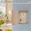 Wood Key Cabinet with Bird and Tree Pattern Wall-Mounted 1 3
