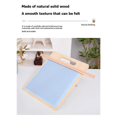 Wool Blending Board Wooden Backing Yarn Board Includes 2 Dowel Rods for Easy Drafting & Rolag Removal. 2