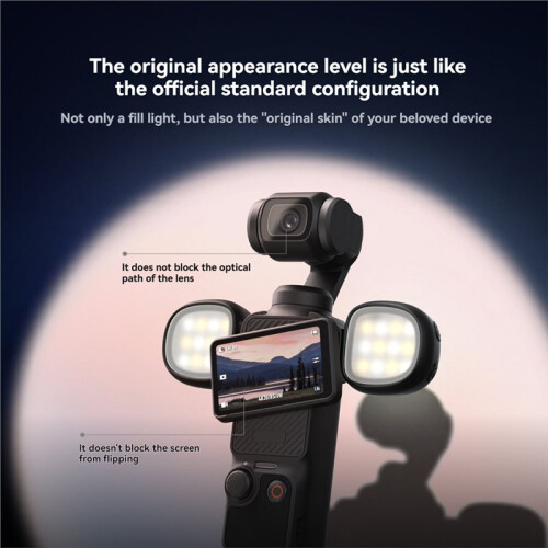 Magnetic  Quick Release Portable Fill Light Selfie Light for  OSMO Pocket 4 4p Dual-Light Kit 1
