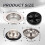 4 Pcs Brushed Silver Kitchen Sink Accessories, 3.4" Garbage Disposal  Guards, Drain Strainer & Stopper Set 7