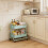 Kitchen Trolley with 2 Locking Wheels and Multiple Shelves 6