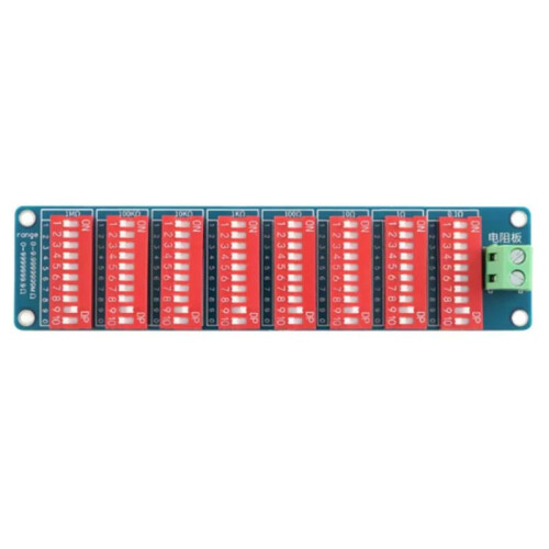 2 Pcs 0.1-9999999 Ohm Programmable Resistor Board, 8-Section DIP  Adjustable Resistance Module, 1% Accuracy 2