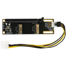 MCIO X8 Naar PCIe X16 4.0 Uitbreidingskaart MCIO X8 Naar PCIe X16 Adapterkaart voor GPU AI Training VFX Render Werkstation