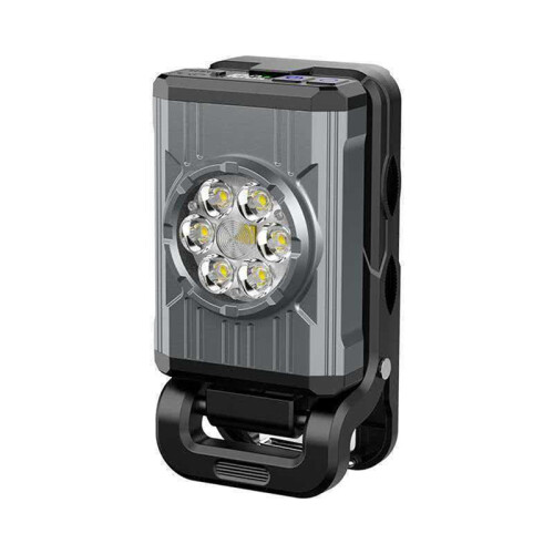 Multifunctional Work Light Rechargeable Inspection Lamp Portable COB Flashlight with Digital RGB Display USB Work Lamp