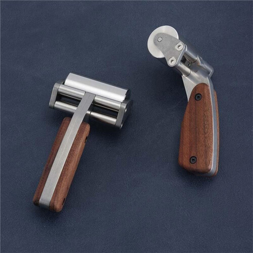 Leather Roller, 60Mm Wide Inclined Roller & Handle for Leathercraft, Bookbinding, DIY Leather Working 1