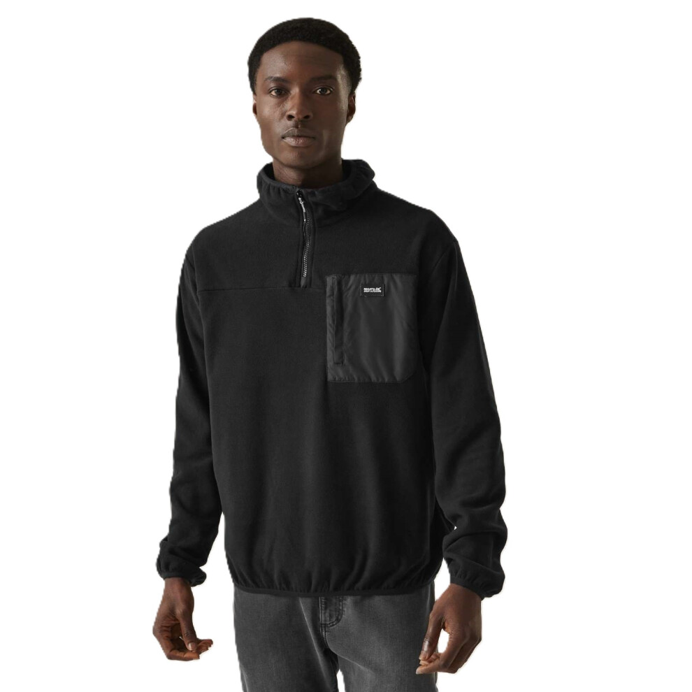 Regatta (Xl, Black) Mens Frankie Half Zip Outdoor Warm Winter Pullover Fleece
