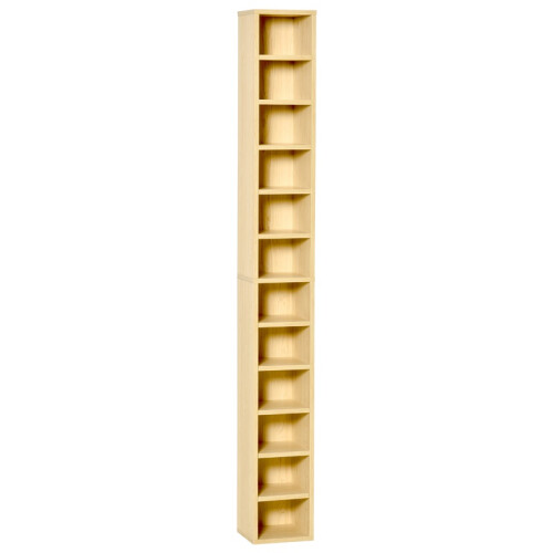 204 CD Tall Narrow Media Storage Tower - Oak Tone