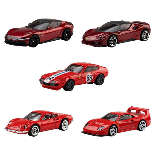Mattel Hot Wheels Ferrari 5-Car Pack 1:64 Diecast JLN11 1