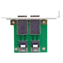 SAS-Kabel SAS SFF-8088 2-Poorts Naar SAS-Kabel SAS 36-Pins SFF-8087 PCBA Vrouwelijke Adapter met PCI-Beugel SAS-Adapter