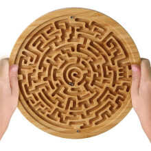 Gioco del Labirinto Circolare In Legno, Labirinto Flipper, Educativo e Divertente, Risoluzione di Puzzle, Gioco di Logica, Labirinto Rotondo
