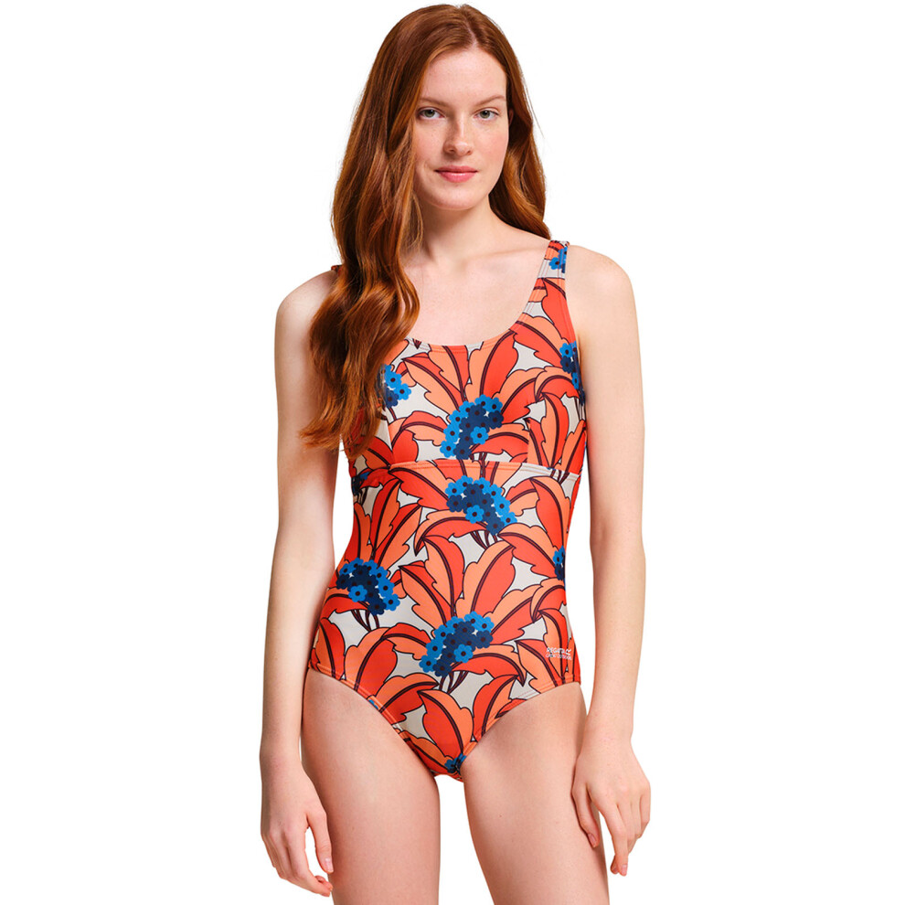 Regatta (16, Orange Tropical) Womens Orla Kiely Summer Beach Swimming Costume Swimsuit