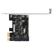 PCI‑E X1 to 2‑Port  III 6Gbps Expansion Card, JMB582 Chipset PCI Express  Controller Adapter