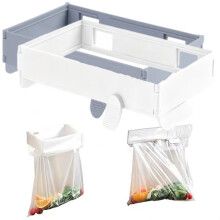 Foldable Trash Bag Holder Wall Mounted with Snap Fixing