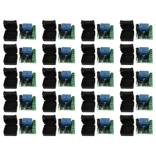 20X  12V 1CH 433MHz Universal Wireless Remote Control  RF Relay Receiver 433 MHz Transmitter Button Module