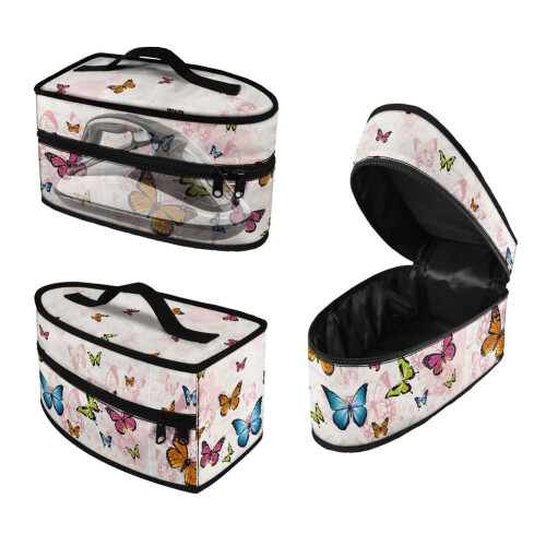 Pastel Butterflies Garment Steamer Case Portable Reusable