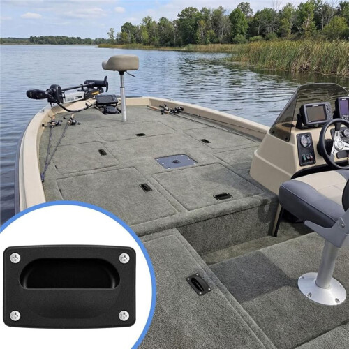 Marine Flush Pull Hatch Handle with Mount Screws Recessed Square Boat Hatch Pull Flush Lift for Boat Decks Hatches Yacht