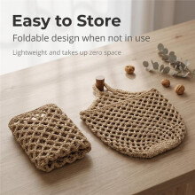 Panier de Rangement Suspendu en Corde de Coton pour Organiser les Fruits et Légumes, pour le Stockage de la Cuisine et Du Garde-Manger