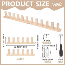 65" Chunky Stickning Pläd Vävstolar, Trä Vävstolar Kit för Jumbo Garn Handvävning, Nybörjar Hantverksgåva