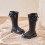 Children's Plush Leather Boots Casual Solid Color Long Tube 5
