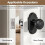 2 Sets Deadbolt Strike Plate 1"X2-1/4" Round Corner - 4 Plates + 2 Dust Boxes, Brushed Silver Door Backplate 3
