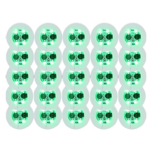25pcs LED Coaster Light  Coasters LED Bottle Light Bottle Glorifier LED Stickers Coaster Light  for Drinks Green