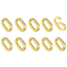 10Pcs Clasp Carabiner Necklace Clasps and Closures, Spring Clasp Pearl Necklace Enhancer Connector for Bracelet B