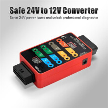 HWAUT Adaptador Car OBD 24V para 12V Caixa de Teste Jumper OBD Profissional Monitor de Corrente Adaptador Ferramenta de Reparação de Automóveis