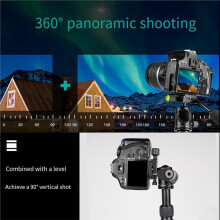 Tripod for DSLR/Mirrorless/Video Cameras Metal Multi-Axis Adjustment 1/4 Quick-Release Plate 8/3 Nut