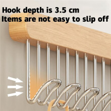 2 Pack Closet Valet Rod, Pull Out Belt Hanger with 8 Hooks, 12 Inch Pull-Out Wardrobe Pole for Belt Hangers,Tie Hanger