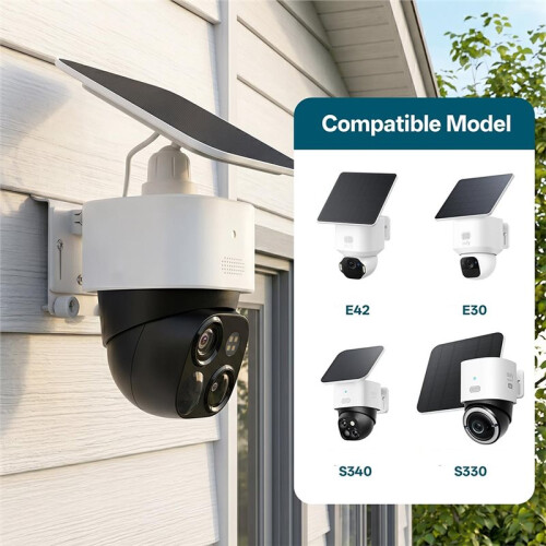 Supporto A 4 Pacchi Compatibile con per  SoloCam S340 E30 E42 e 4G LTE Cam S330, Supporto da Parete Resistente Alla Ruggine per Esterni 2