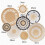8 Pcs Boho Wall Basket Decor Decorative Bulrush Woven Basket Wall Decor Boho Wall Art Round Wall Hanging Baskets 6
