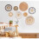 8 Pcs Boho Wall Basket Decor Decorative Bulrush Woven Basket Wall Decor Boho Wall Art Round Wall Hanging Baskets 5