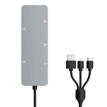 Lettore di Schede Multifunzionale 5 In 1 Lettore di Schede In Alluminio /TF/CF/MS/XD con USB-C/Interfaccia per /USB-A per Smartphone Laptop