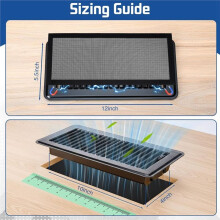 8 Stück 4x10" Magnetventilabdeckung & Metallbodenregister-Set, Strapazierfähige Begehbare Lüftungsgitter mit Netzfalle