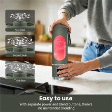 Tragbarer Mixer für Smoothies, 500ML USB Wiederaufladbare Saftbecher 12-Klingen Persönlicher Smoothie-Mixer, für Protein B