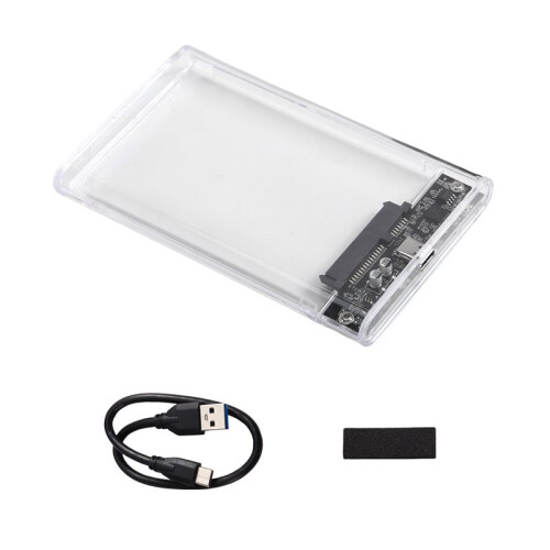 2.5inch HDD SSD Case USB 3.1 External Hard Drive Enclosure USB 3.1 Type C Transparent HDD Enclosure